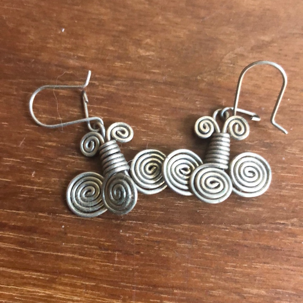 Classic silver spiral earrings